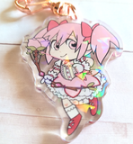 Madoka Holographic Keychain